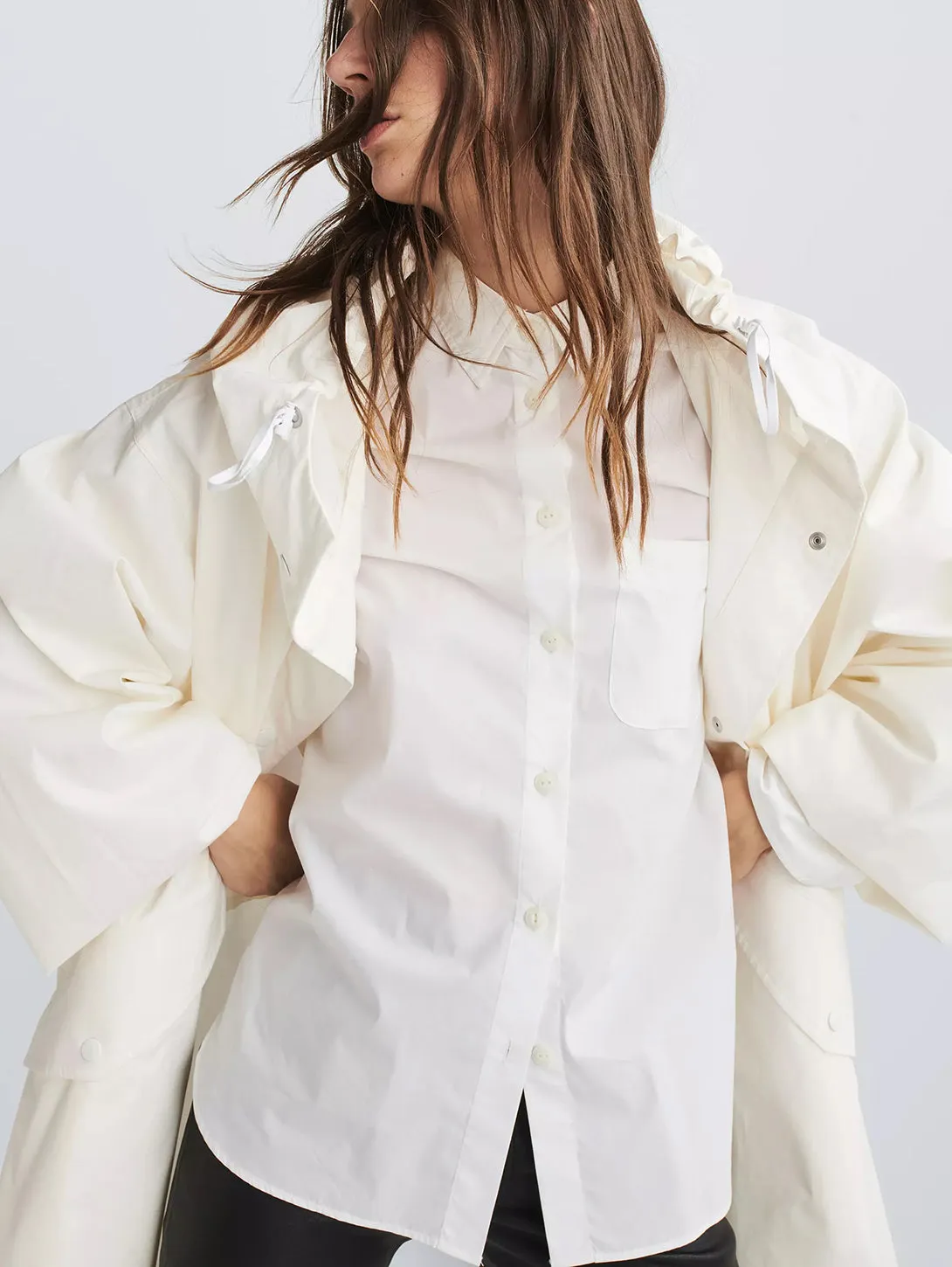 Classic White Maxine Button-Up Shirt