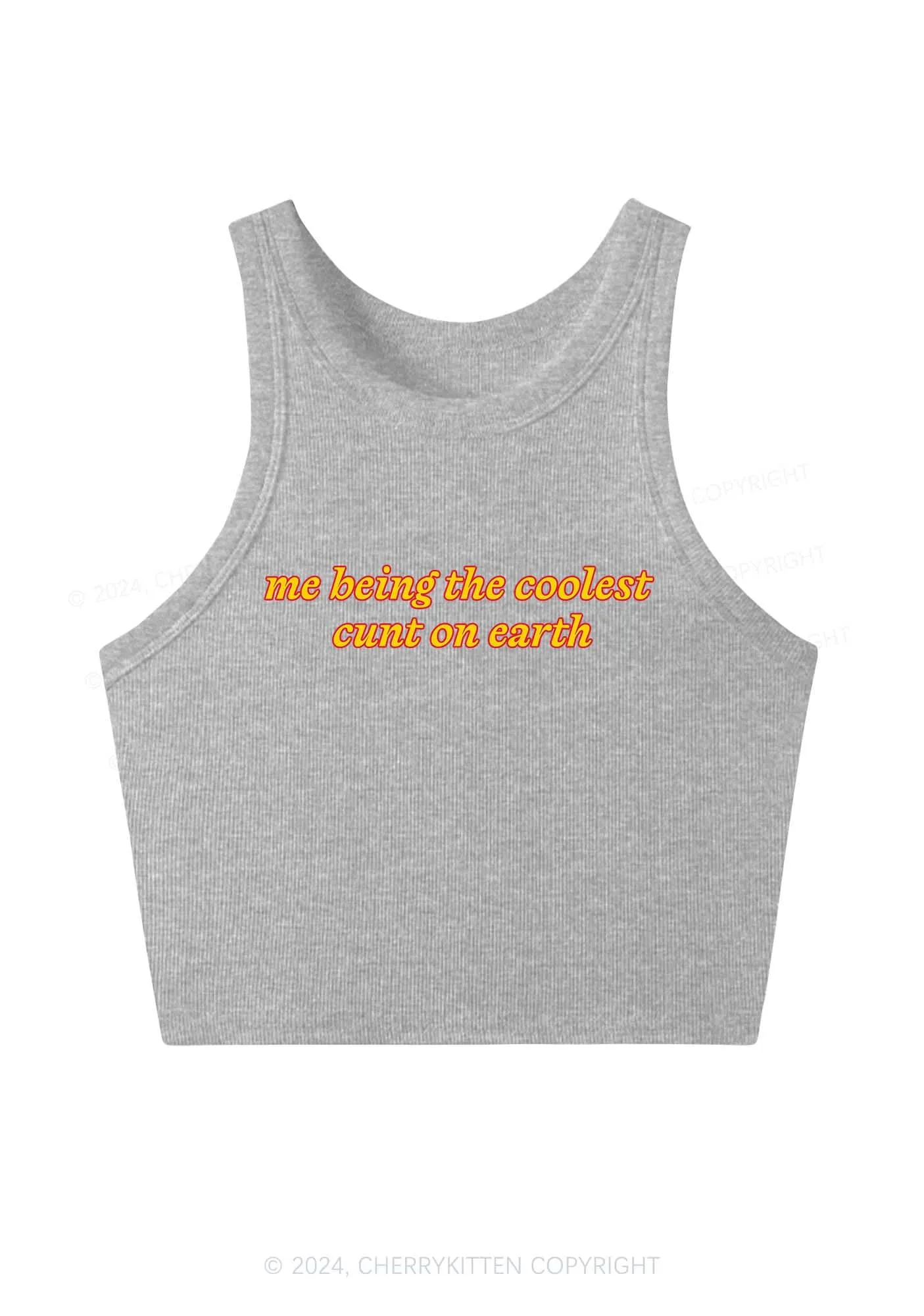 Coolest Cxnt On Earth Y2K Crop Tank Top Cherrykitten