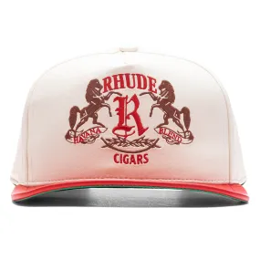 Stylish Cream and Red Cigar Hat