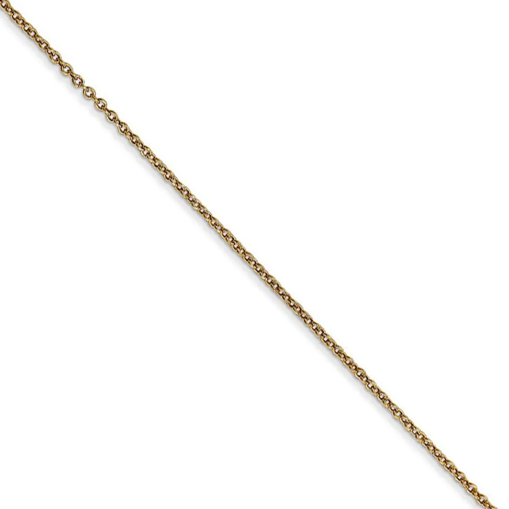 Yellow Gold Dainty Satin Cross Necklace