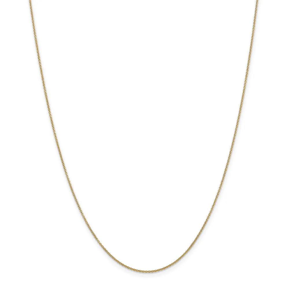 Yellow Gold Dainty Satin Cross Necklace