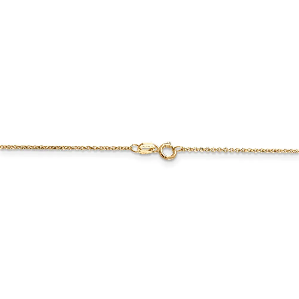 Yellow Gold Dainty Satin Cross Necklace