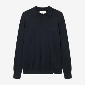 Dark Navy Frankie Cashton Knit Polo