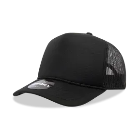 Decky 6025 Black Trucker Hat with Foam Panels