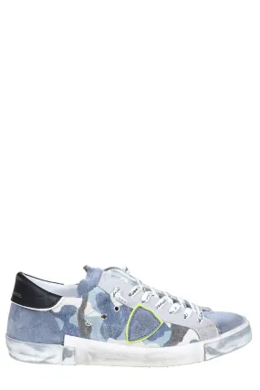 Philippe Model Prsx Denim Patchwork Sneakers,