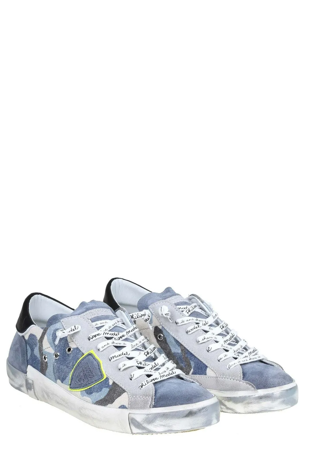 Philippe Model Prsx Denim Patchwork Sneakers,