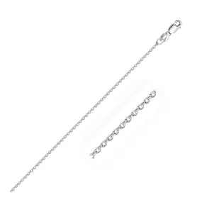 14k White Gold Diamond Cut Cable Link Chain 1.1mm-rx56968-20