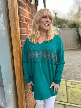 Green Diamond Knit Gail