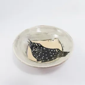 Charming Small Bowl Adorned with a Crow