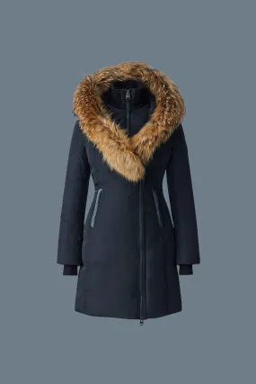 Down Coat with Mackage Natural Fur Collar