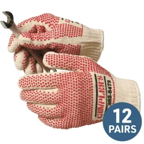 Durable Cotton Knit Gloves with Grip Dots