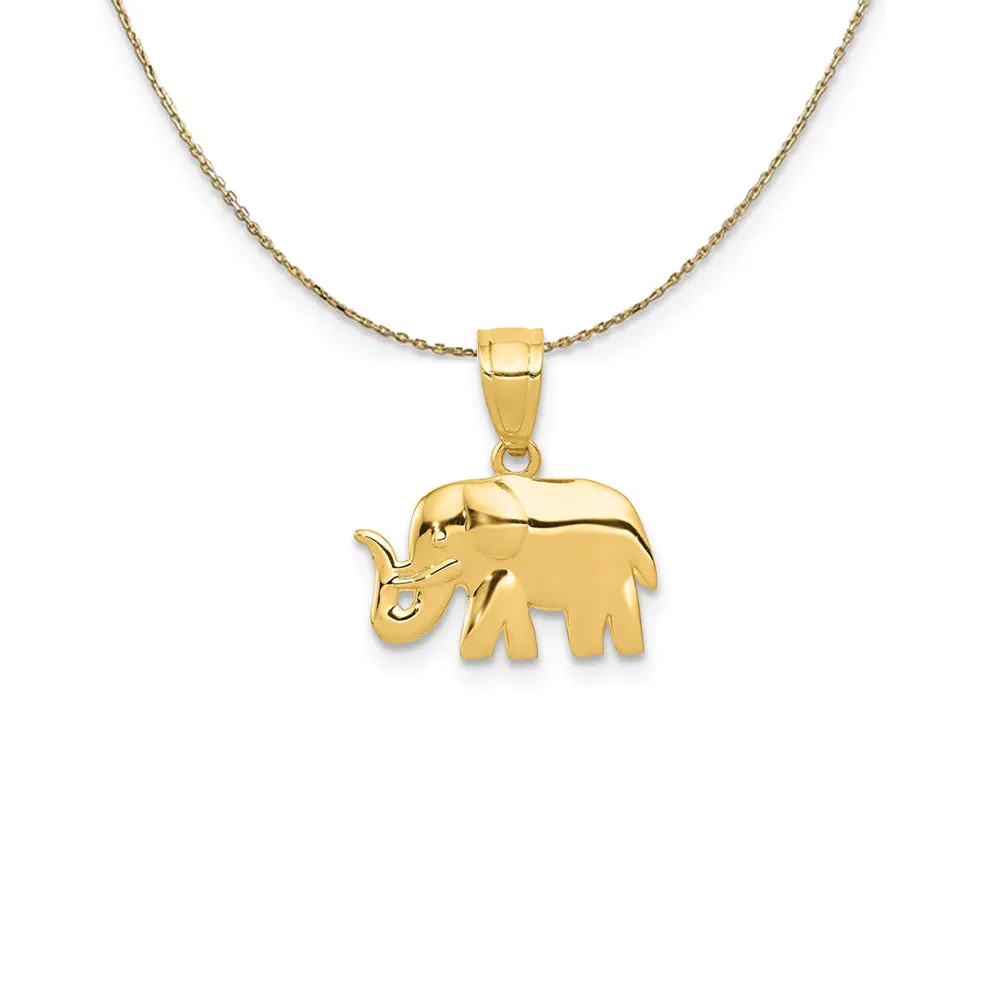 Yellow Gold Small Elephant Necklace