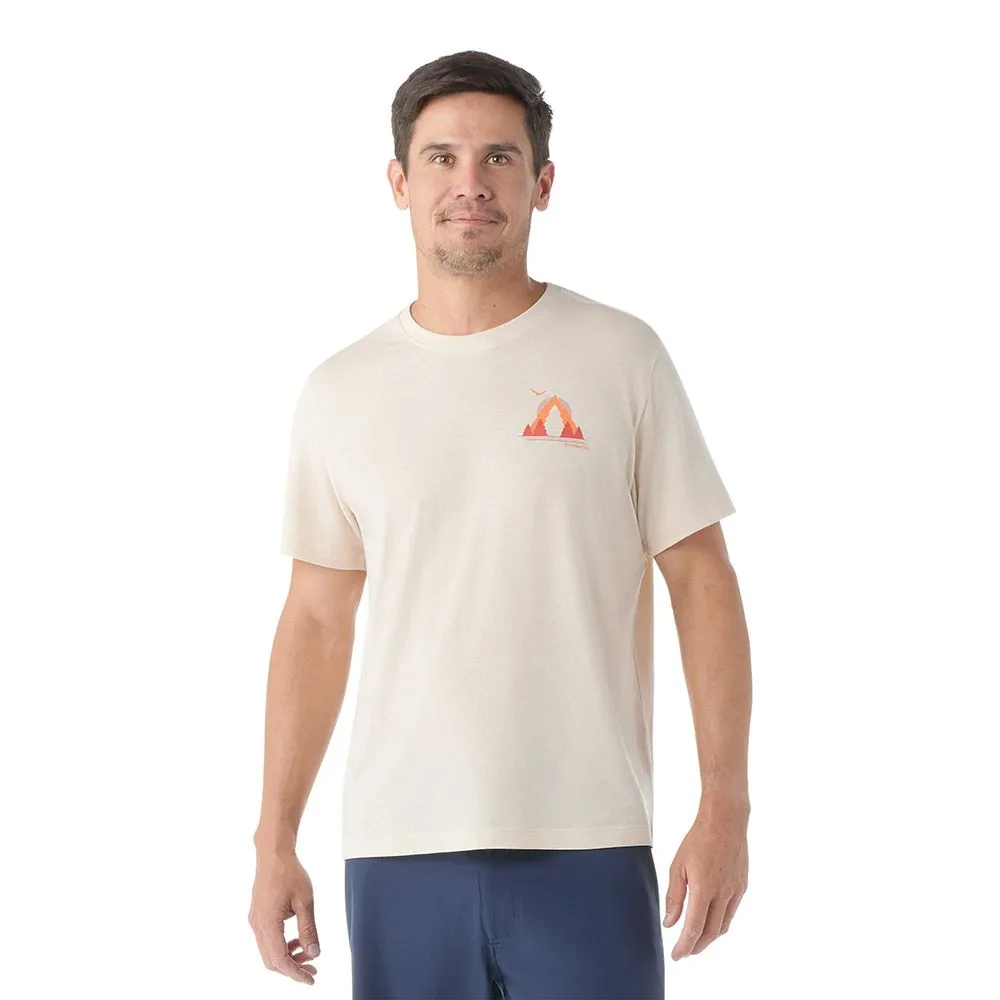 Almond Smartwool Go Far Feel Good Graphic Short Sleeve