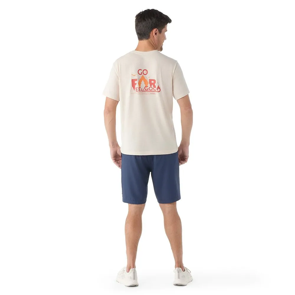 Almond Smartwool Go Far Feel Good Graphic Short Sleeve