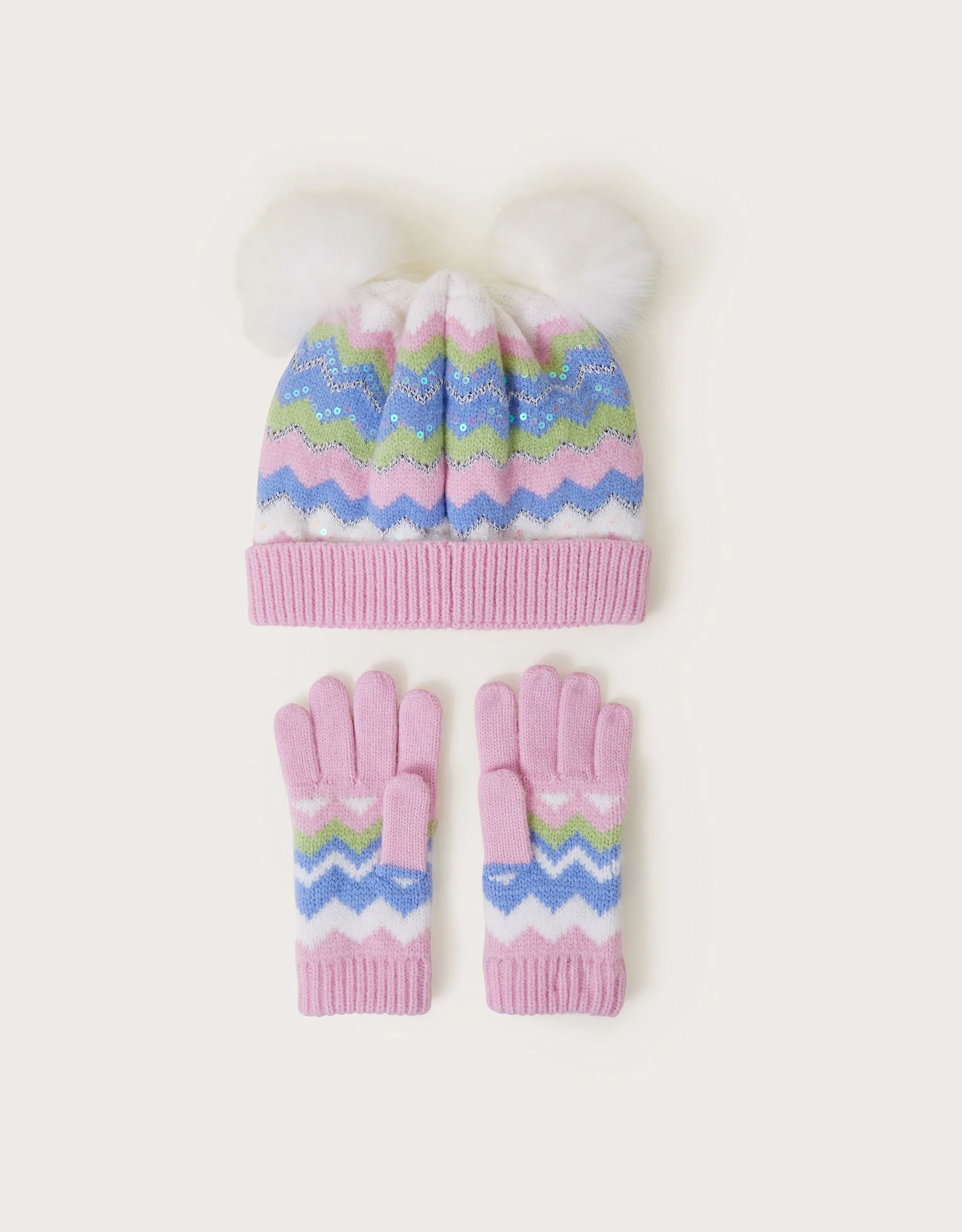 Enchanting Beanie Hat and Fun Knit Gloves Set