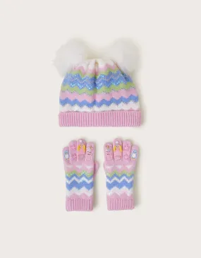 Enchanting Beanie Hat and Fun Knit Gloves Set