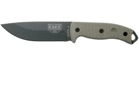 ESEE Model 5 Tactical Gunsmoke, desert tan handle 5P-TG with kydex sheath + belt clip