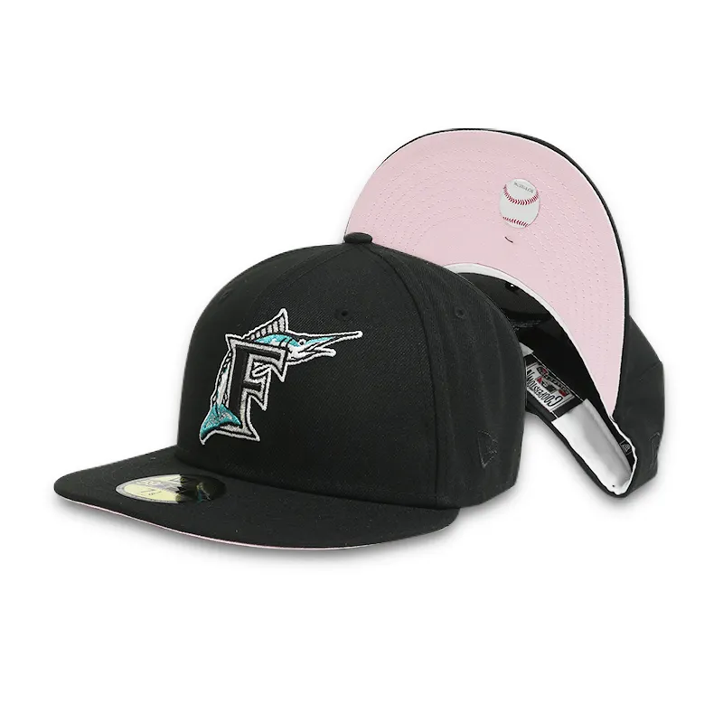 Black Fitted Men's Hat Celebrating Florida Marlins in 91' World Series