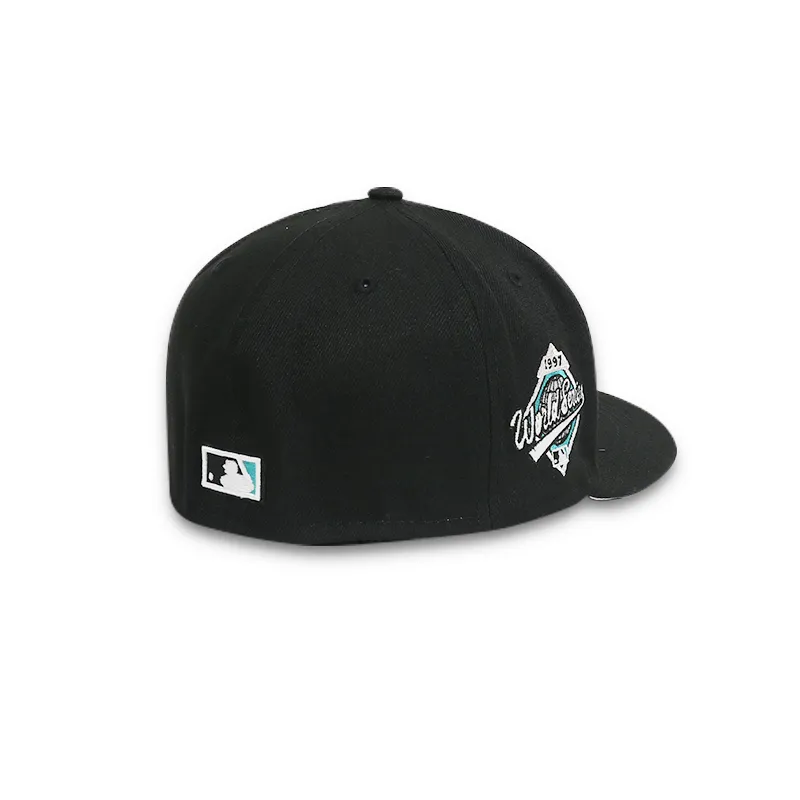 Black Fitted Men's Hat Celebrating Florida Marlins in 91' World Series