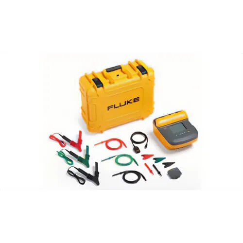 Fluke® Insulation Tester Kit, 250/500/1000/2500/5000/10000 VAC, 250 kOhm to 2 TOhm, 10% Accuracy, Digital LCD/Analog Display, Sa