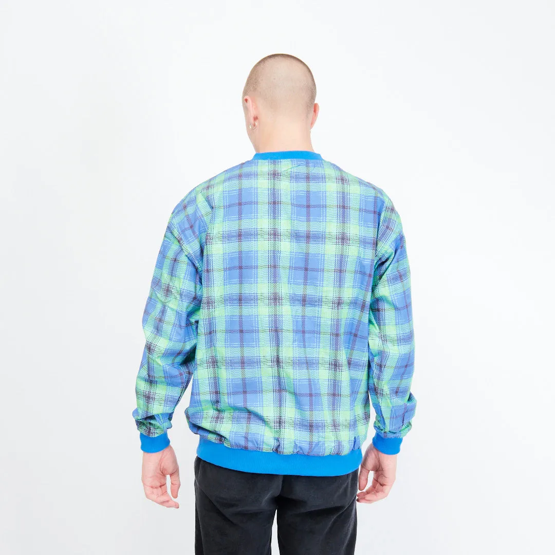 Fucking Awesome - Windshirt In Flannel Print (Blue)
