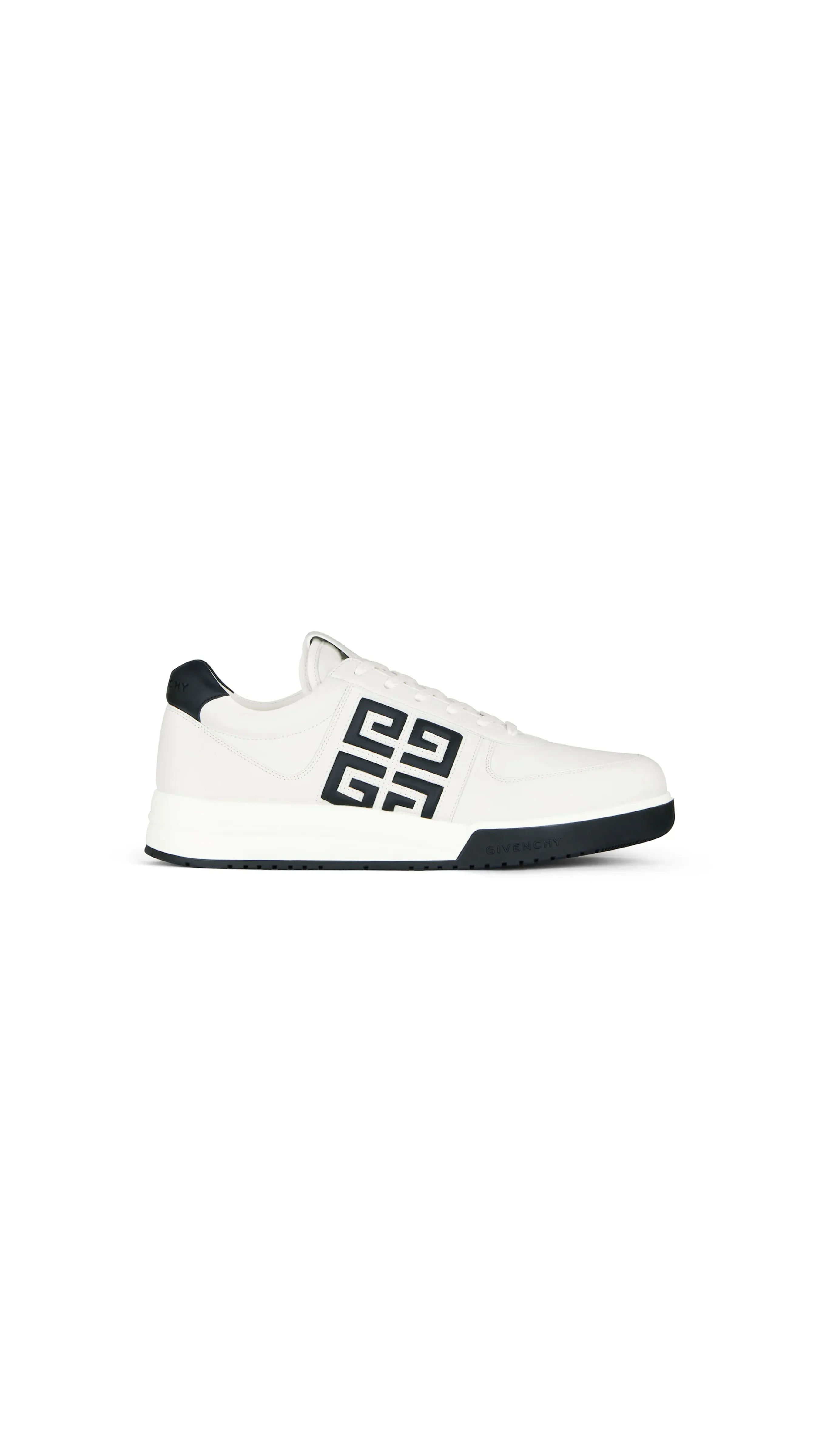 White/Black G4 Leather Sneakers,