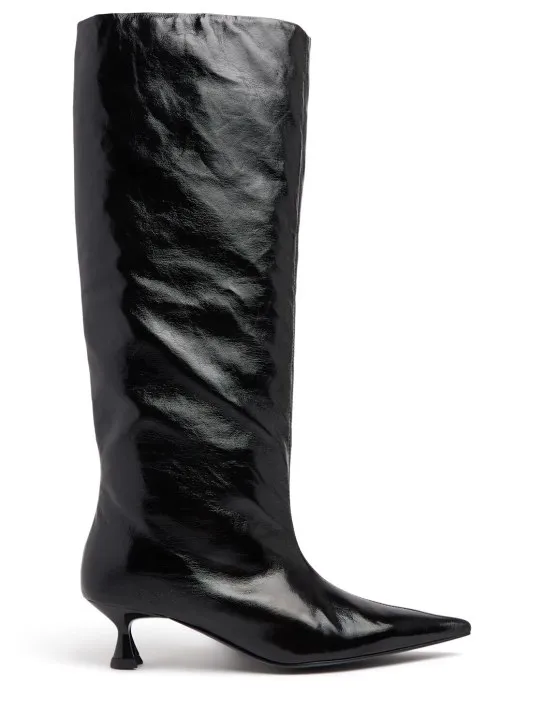 GANNI Soft Slouchy Faux Leather Boots (50mm)