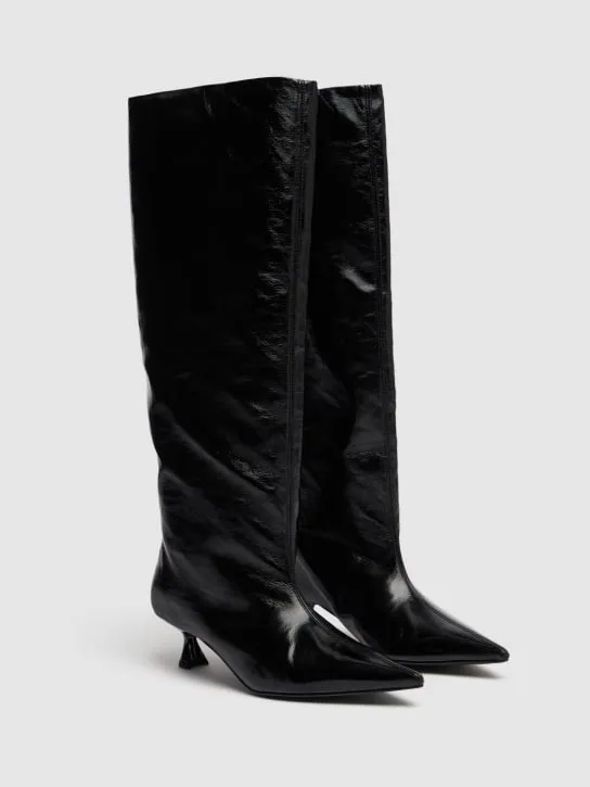 GANNI Soft Slouchy Faux Leather Boots (50mm)