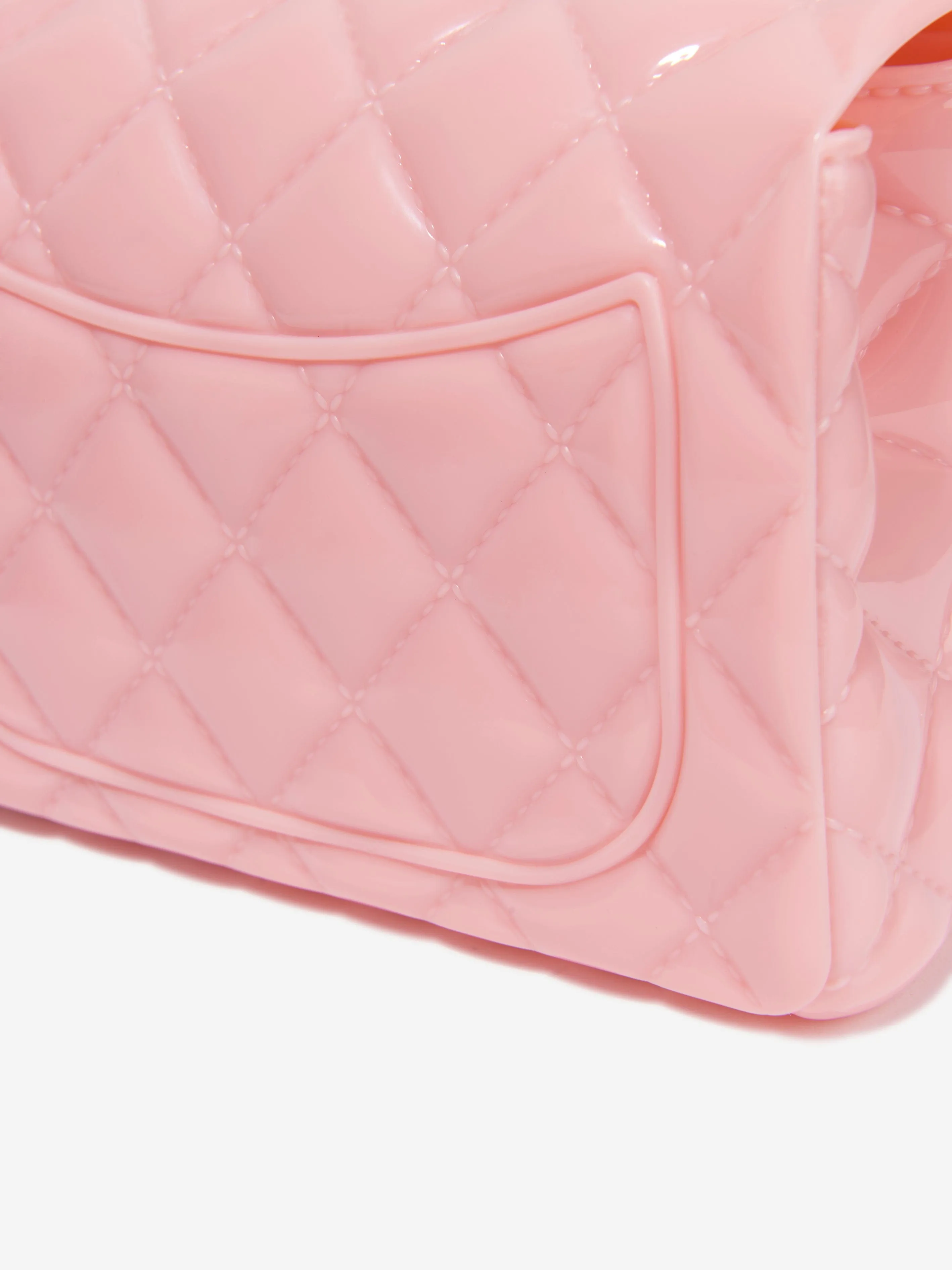 Girls Pink Diamante Quilted Bag