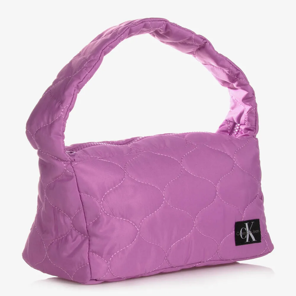 Girls Purple Quilted Bag (25cm)