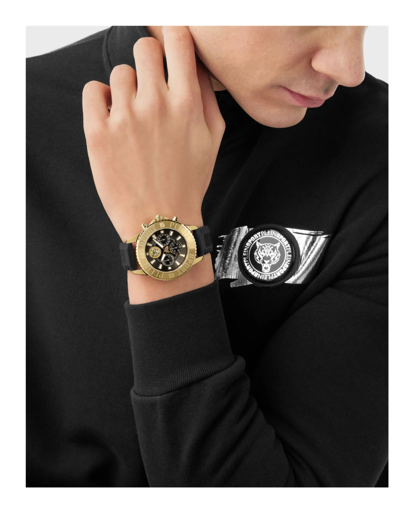 Glam Chrono Silicone Watch