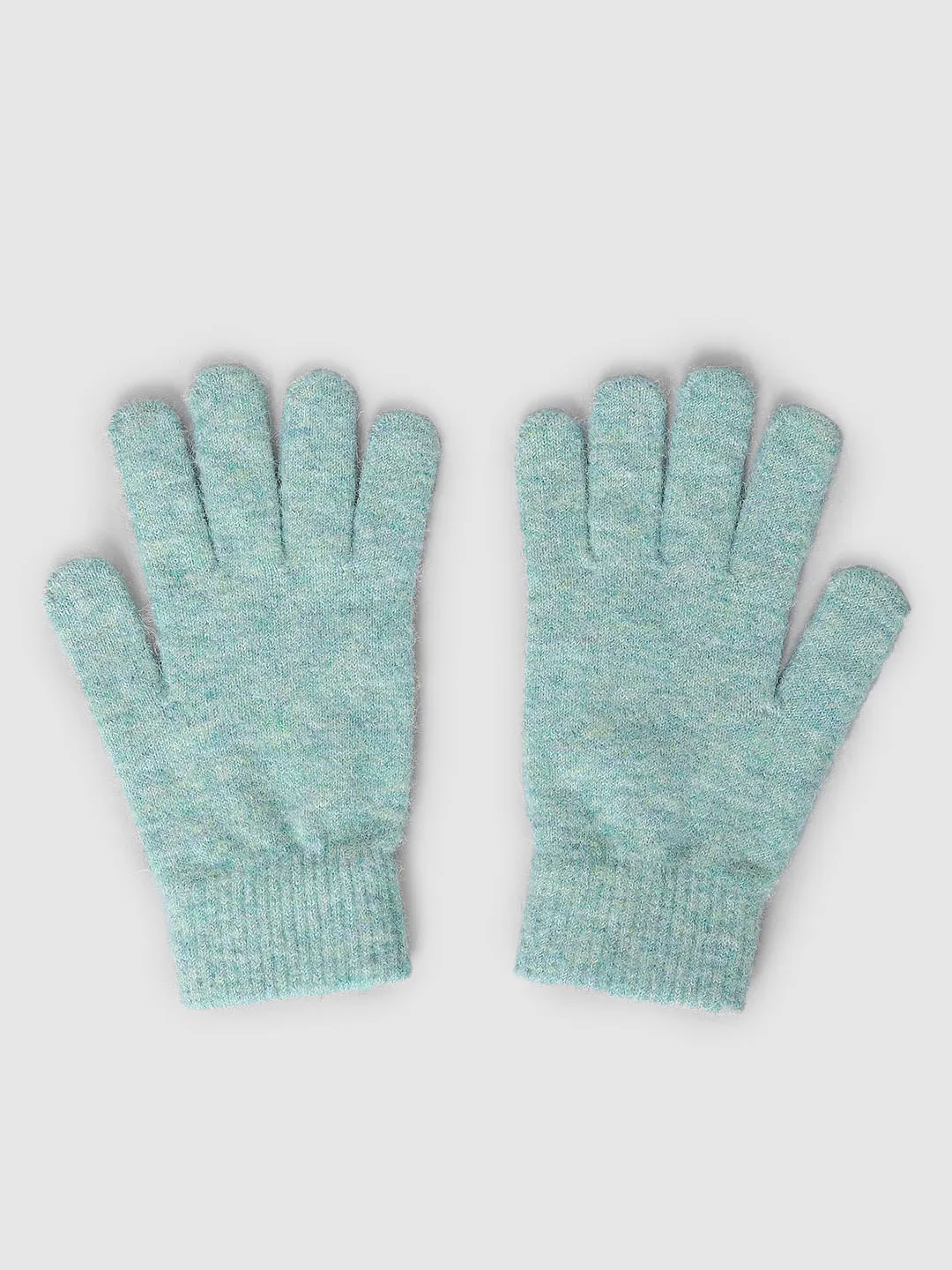 Green Knit Gloves