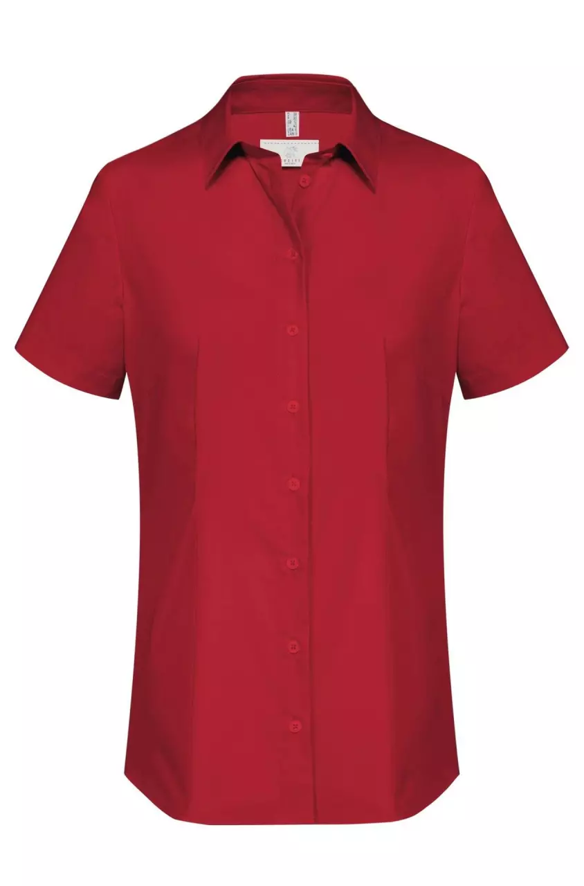 GREIFF Red Women's Blouse Short Sleeve Basic