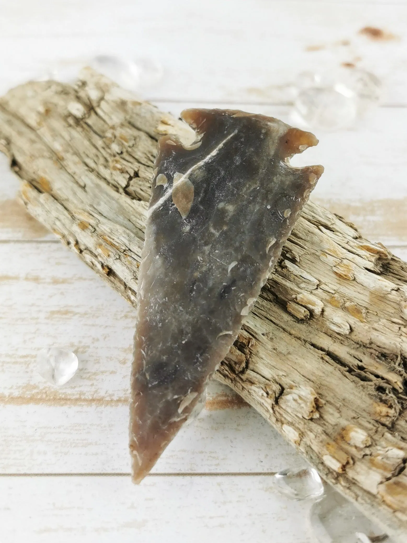 Grey Carved Jasper Arrowheads for Collectors