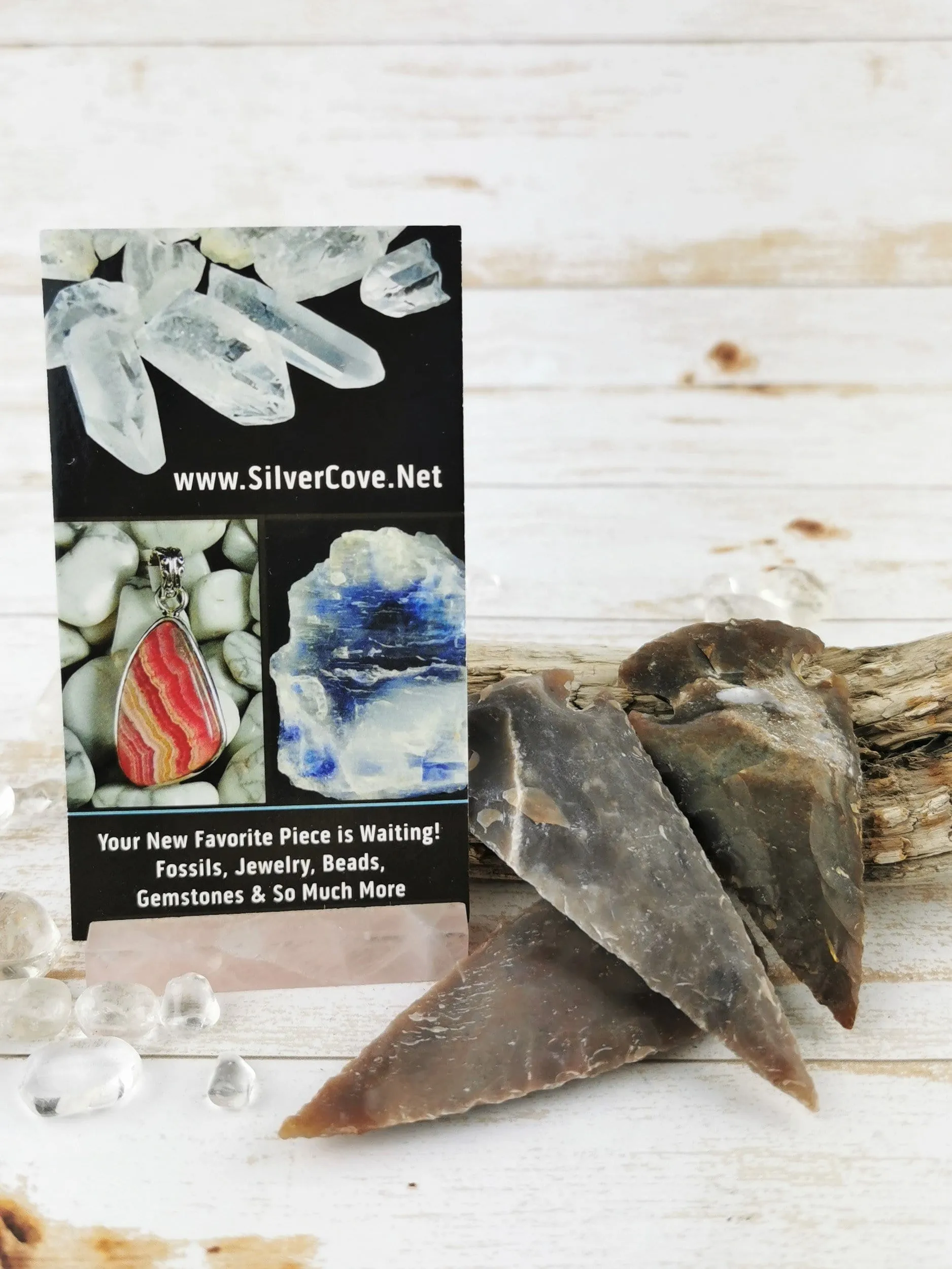 Grey Carved Jasper Arrowheads for Collectors