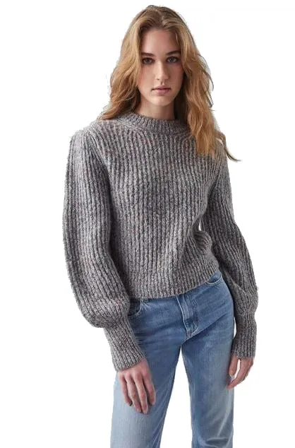 Grey Multi Natalya Ribbed Long-Sleeved Jumper