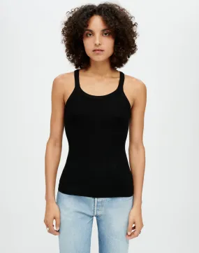 Hanes Black Ribbed Tank