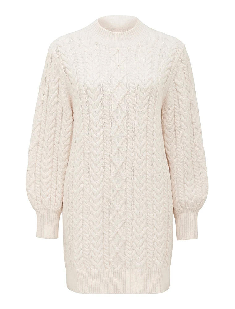 Harper Cable Knit Sweater Dress by EverNew