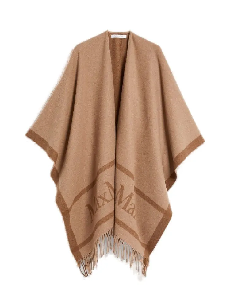 Hilde Wool Cape with Fringes