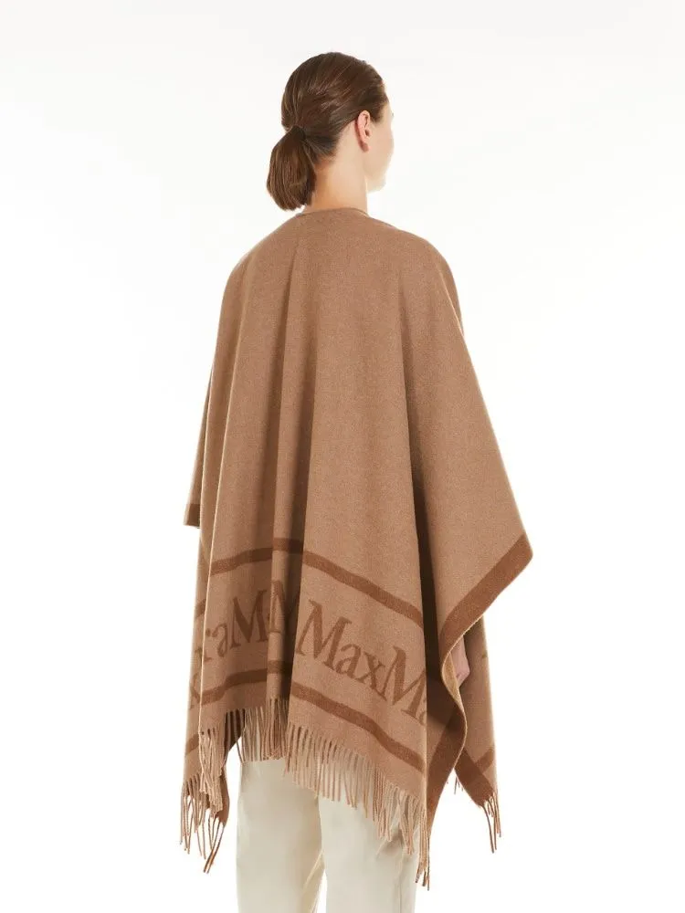 Hilde Wool Cape with Fringes