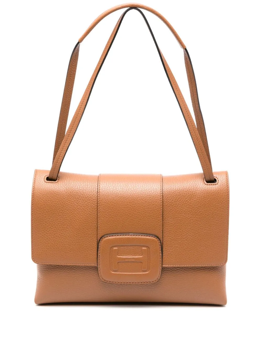 Camel Brown HOGAN Elegant Medium Leather Crossbody Handbag