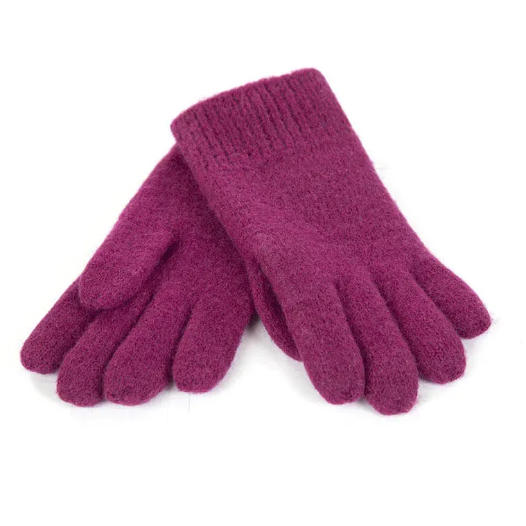 Janus Purple 100% Wool Kids' Gloves