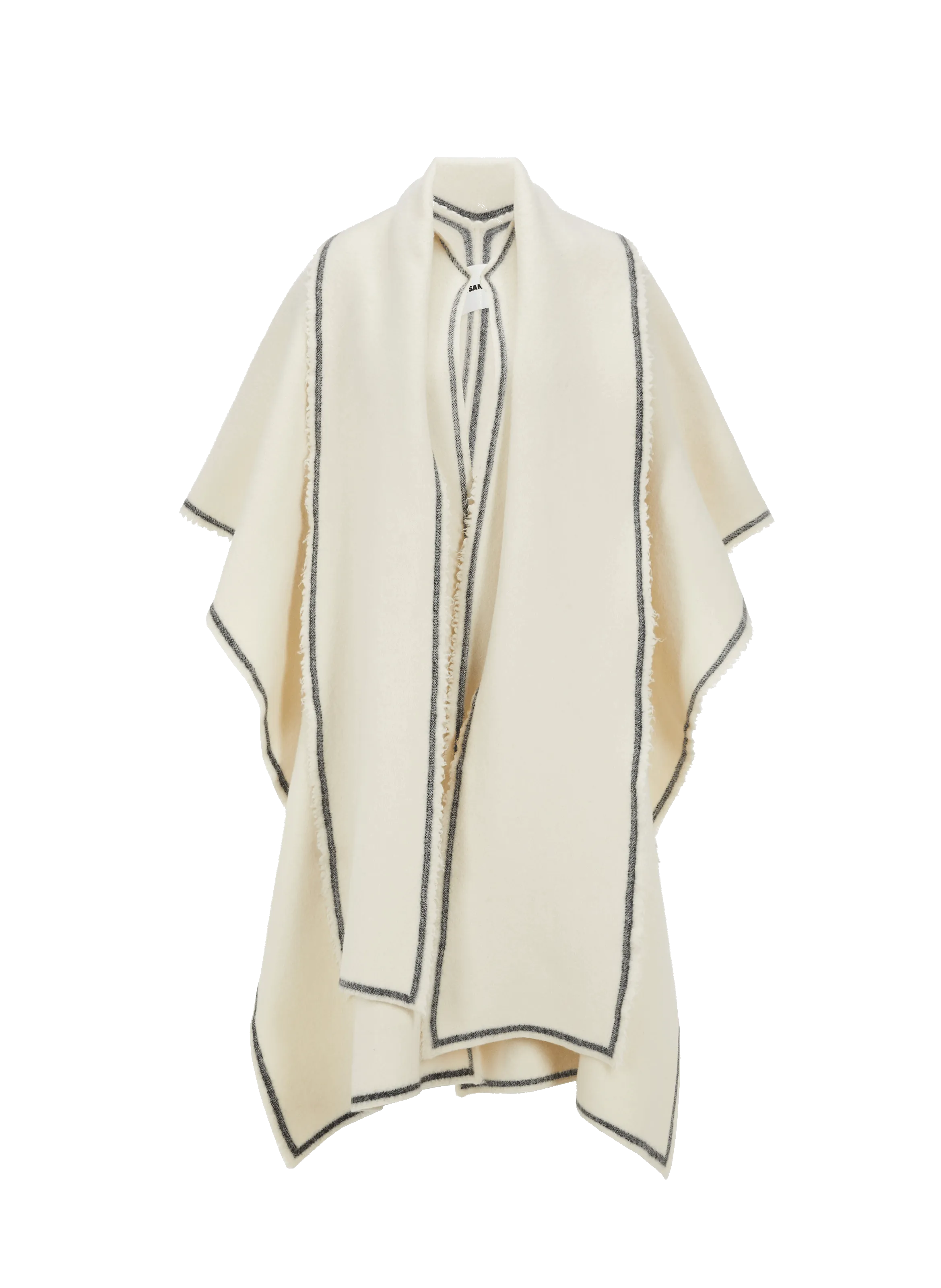 Jil Sander Wool Cape in White