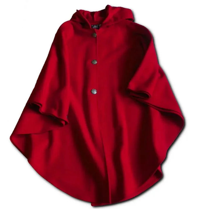 Scarlet Wool Cape by Johnson Woolen Mills