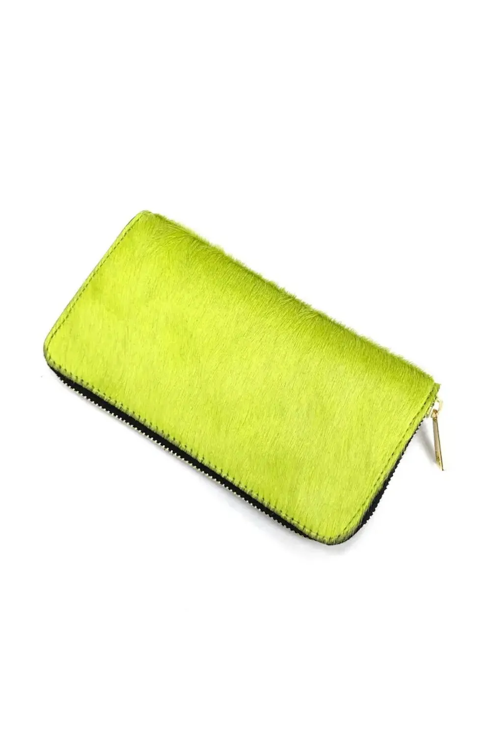 Chic Lime Green Furry Kate Wallet