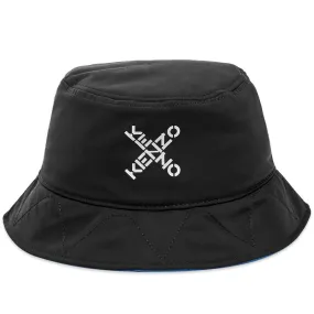 Kenzo Sport Cross Logo Black Bucket Hat