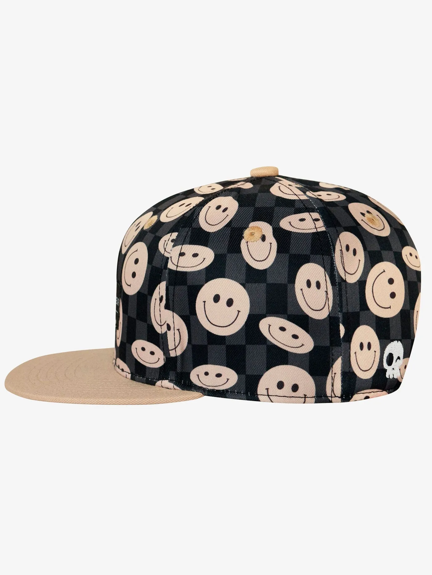 Black Kids Hat with Smiley Snapblack Design