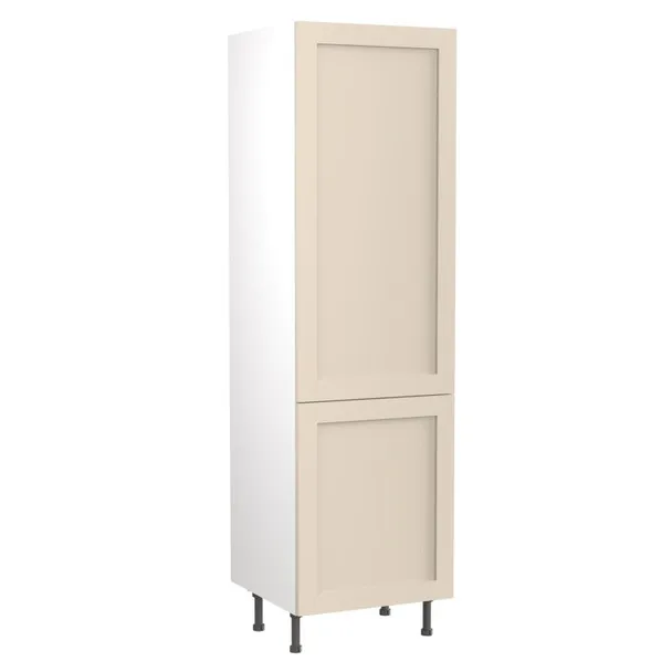 KitchenKit Shaker Ultra Matt Cashmere 600mm Tall Unit Larder Flatpack Cabinet