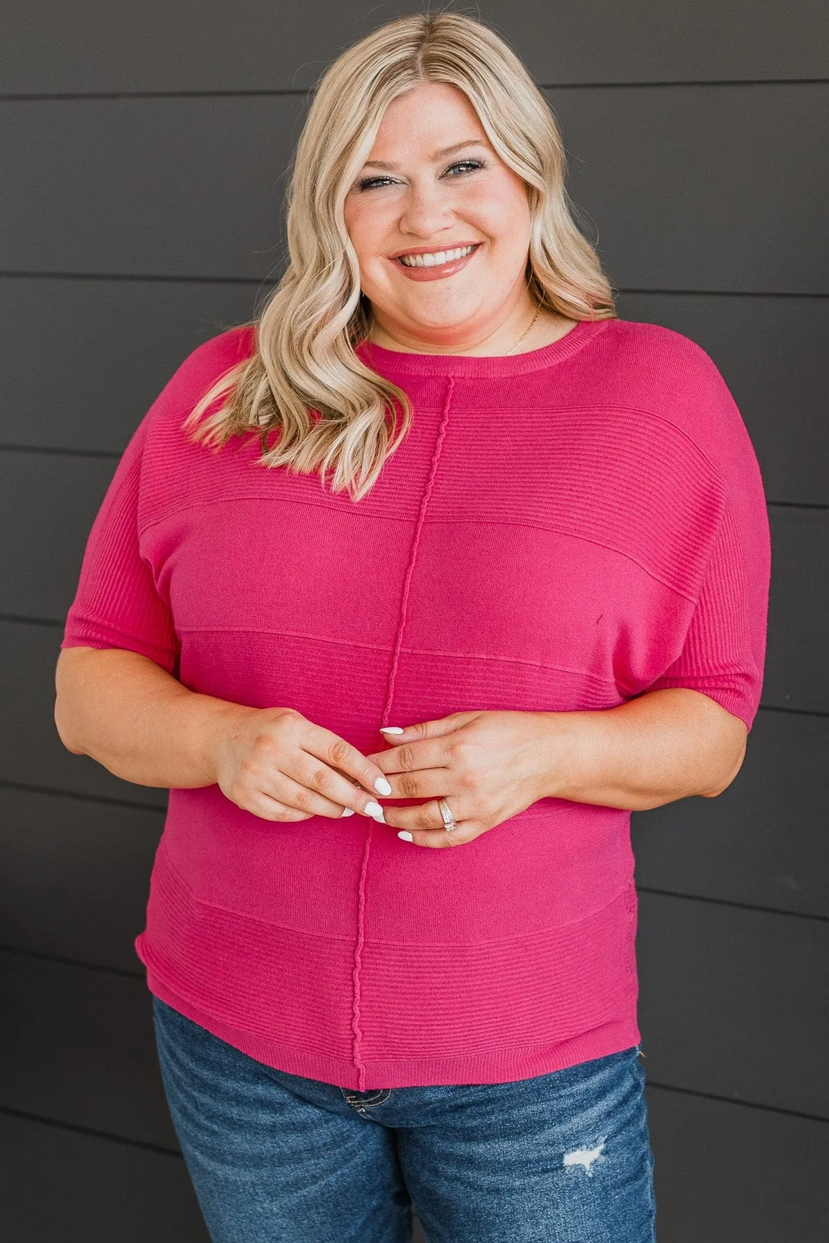 Fuchsia Knit Top