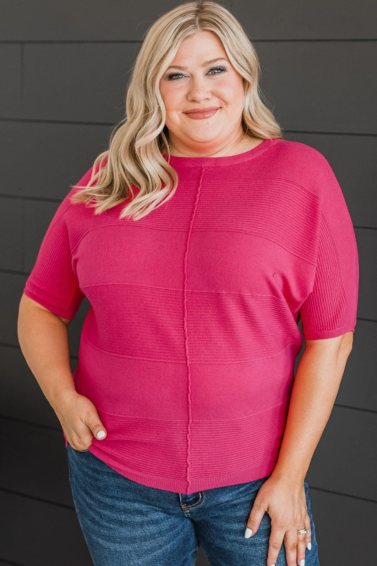 Fuchsia Knit Top